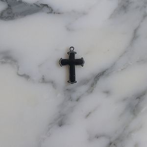 Black and Grey metal cross two-sided